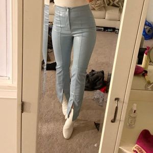Blue Leather Pants